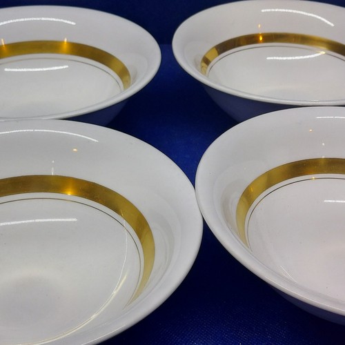 1950's Grindley Staffordshire Ironstone England Satin White Set/4 Cereal Bowls - Picture 3 of 5