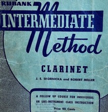 1938 Rubank Clarinet Intermediate Method Instrument Instruction Antique Book