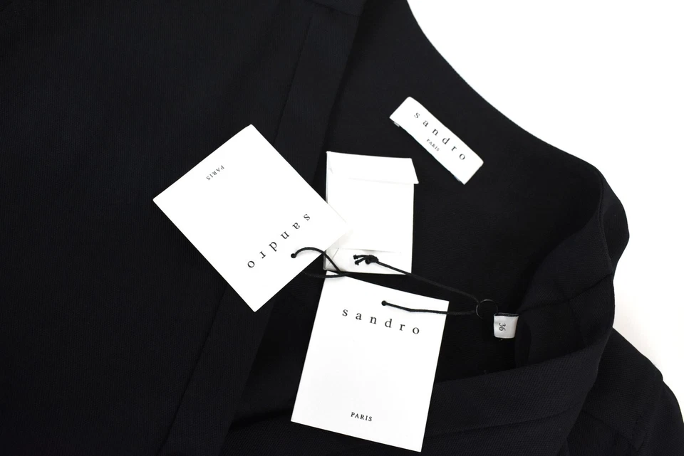 SANDRO Natalia Jumpsuit Damen (EU) 36 Langarm Mit Knöpfen Plissiert Dunkelblau - Bild 4 von 4