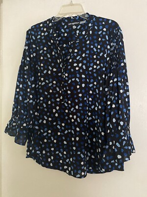 Karl Lagerfeld Juniors Black With Dots Blouse XL