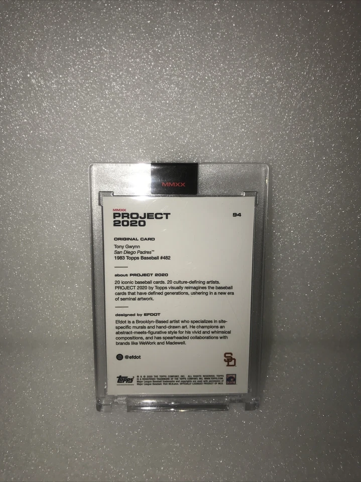 Topps PROJECT 2020 Card 94 - 1983 Tony Gwynn by Efdot - Image 2 of 4