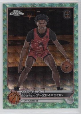 2022-23 Chrome OTE Overtime Elite Aqua & Green Wave Refractor Amen Thompson 4w8