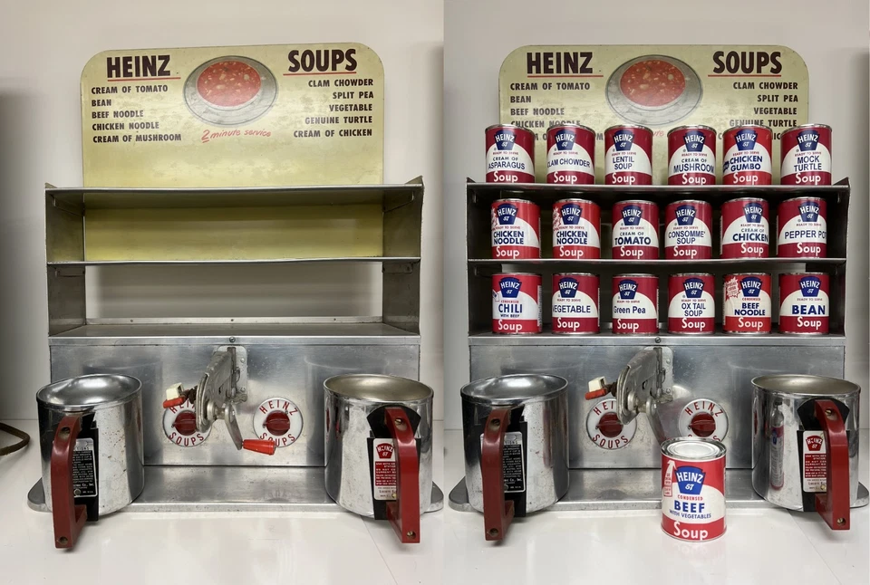 1960’s Heinz Soup Warmer Display Cans - Image 2 of 4