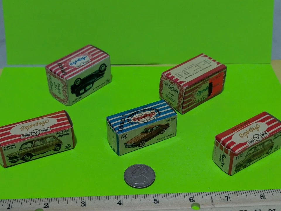 Anguplas mini cars Series,5 Boxs Only, very good condition,#65,#99,#93,#37 - Image 4 of 4