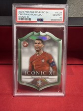 2023 Topps Pristine Road to UEFA Euro 24 Cristiano Ronaldo Iconic XI #/50 PSA 10