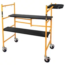 Rolling Scaffold Ladder Platform 500 Lb Load Capacity Work Bench Indoor Folding