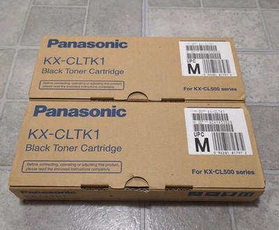 Genuine Panasonic KX-CL500 Series Black Toner Cartridge KX-CLTK1 Set Of 2
