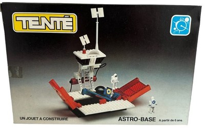 Vintage 70er Jahre Tente Astro Base Baustein Set Nr.590723 Baukasten