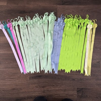 Ribbon Clip Bow Holder Huge Lot 50 Mixed Colors 24  Hair Bow Organizer Hangers