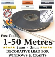 3mm 2mm Self adhesive window lead strip glass crafts 2 strand REGALEAD