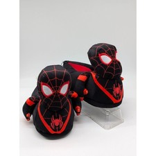 Marvel Miles Morales Spider-Man Plush Slippers Kids Size 2/3 NWT Soft 3D