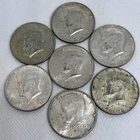 Silver Kennedy Half Dollars 1968 Silver Coins Lot Of 7 Beautiful Coins