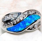 Australian Opal Inlay 925 Solid Sterling Silver Ring Sz 6 GA3-5 — photo 1