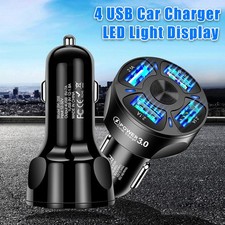 4in1 Super Fast Phone Car Charger Adapter 4 USB Port For iPhone Android