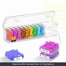 12 Pcs Bead Organizer Box, Clear Plastic Bead Storage Containers  Bead Organize