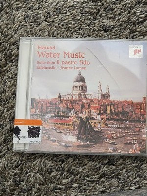 Handel Water Music Il Pastor Fido CD Tafelmusik Jeanne Lamon Sony