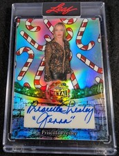 Priscilla Presley 2025 Leaf Metal Happy Holidays Autograph Card # /15 Auto Elvis