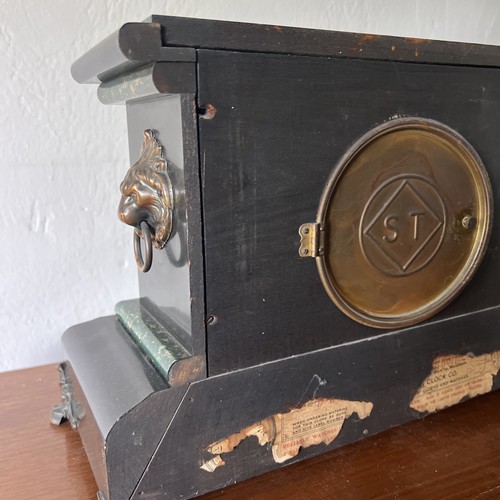 Antique Beautiful Seth Thomas Adamantine Mantle Clock With Key - Picture 10 of 16