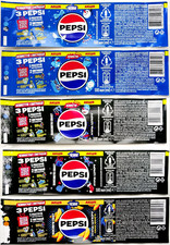 Pepsi-Cola Christmas Promo Label 500 ml Ukraine 2025 – Set of 5 pcs