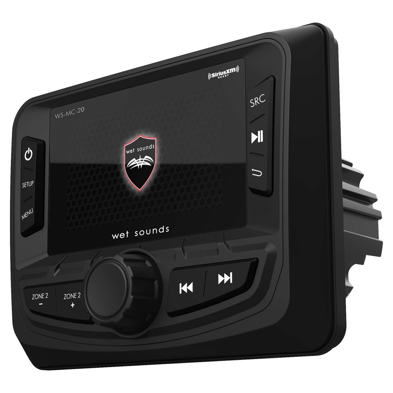 Wet Sounds WS-MC-20 Marine Radio w/ 2 Pairs RECON 6-S RGB LED Speakers