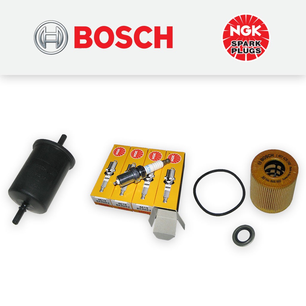 SERVICE KIT for PEUGEOT 206 1.1 8V PETROL OIL FUEL FILTERS PLUGS (2004-2007)