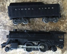 Lionel  244 Locomotive With Tender Untested For Parts or Repair