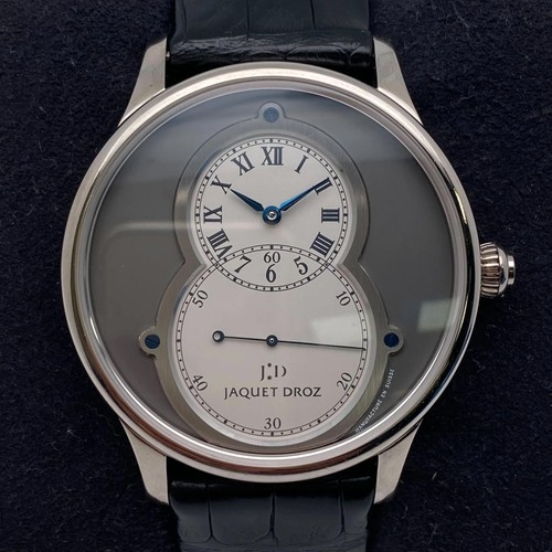 Jaquet-Droz Grande Seconde 43mm J003034203 18k White Gold Gray Dial Men Watch
