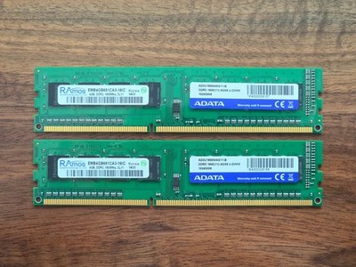 ADATA DDR3 4GB x 2 1600Mhz AD3U1600W4G11-B (Ramos EMB4GB681CA3-16IC) RAM