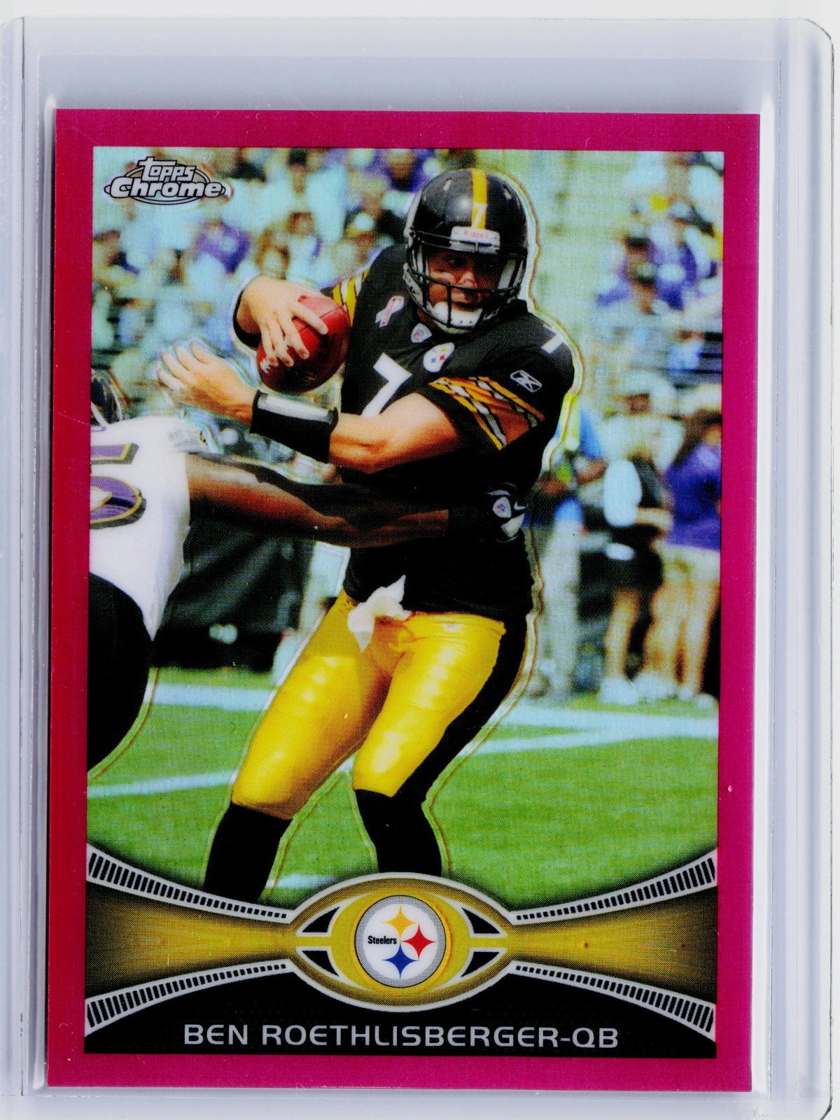 2012 TOPPS CHROME REFRACTOR PINK #182 - BEN ROETHLISBERGER #ED 011/399
