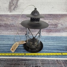 Bird feeder Steel and glass w/hanging cable