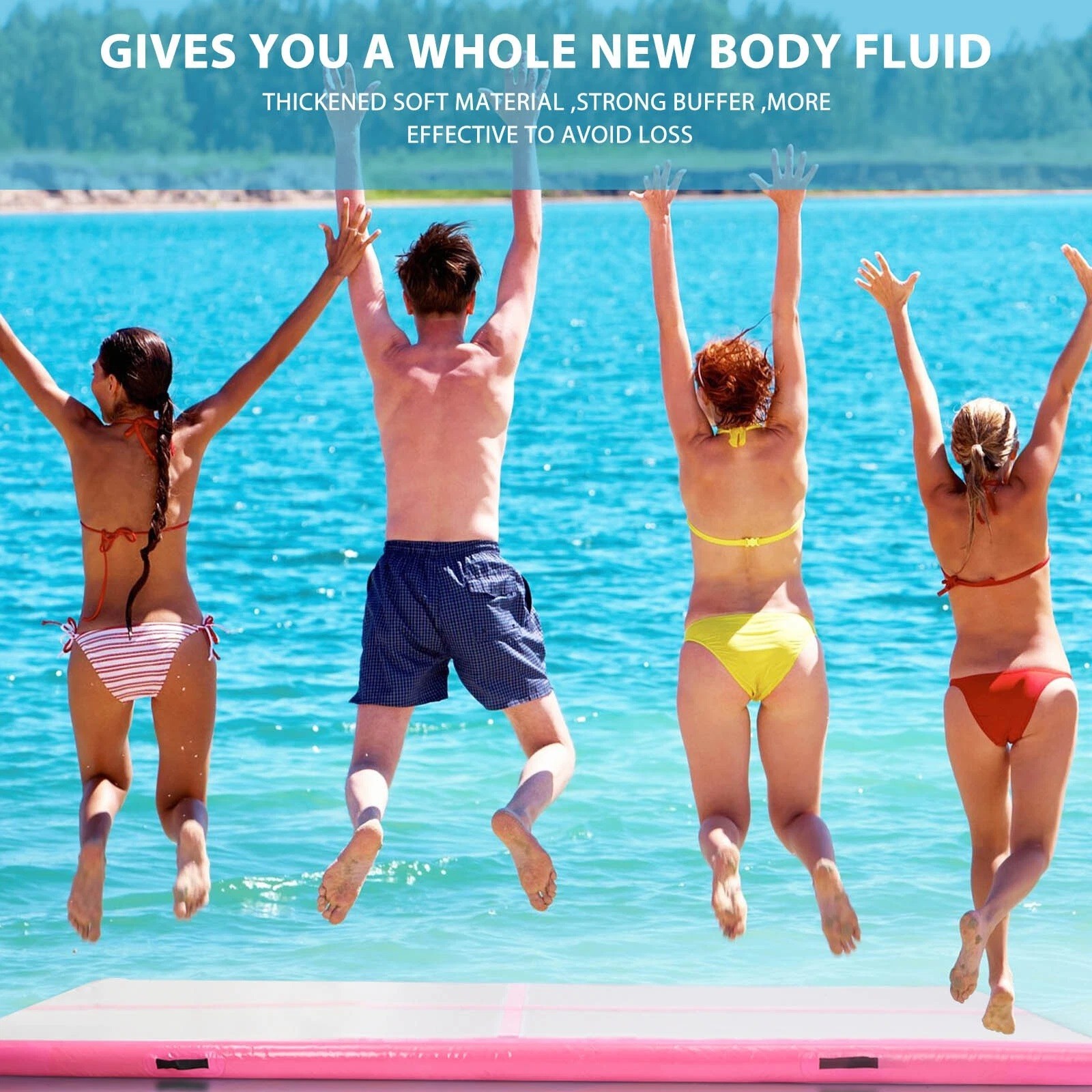 Air Mat Track 10Ft Inflatable Tumbling Gymnastics Yoga Mat Training Sports Home