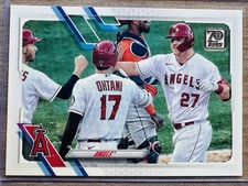 Topps 2021 Series Two Base Set 70th Anniversary Angels #621 Trout Ohtani MLB