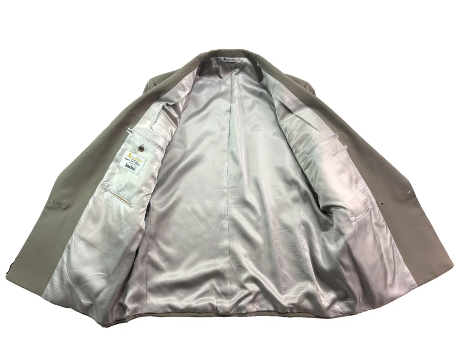 Blazer Chaqueta De Colección Años 90 Aquascutum 46S Tostado Doble Pecho Traje Deportivo Abrigo Lana Foto 4 de 4