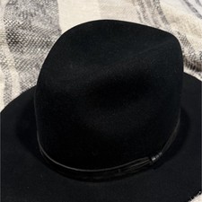 Goorin Bros Black Wool Felt Western Hat, Size Small, Made in America