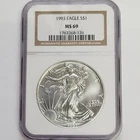 1993 Silver Eagle NGC MS69
