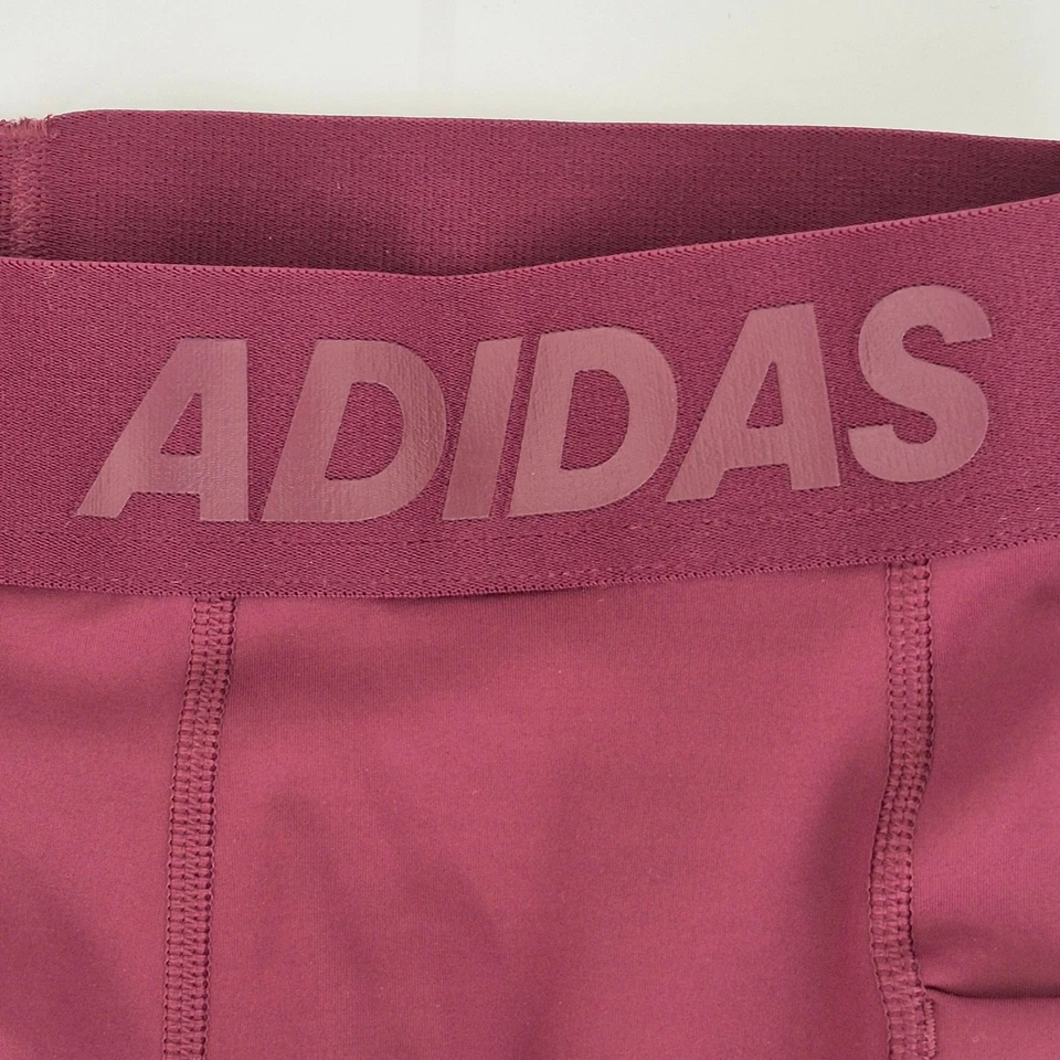 ADIDAS Leggings Pequeño 8 10 Rojo Mujer TechFit Poliéster Cintura Elástica... - Imagen 4 de 4
