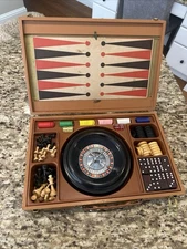 Vintage Pleasantime Pacific Game Company Games And  Board With Case