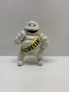 Cast Iron Michelin Man Tire Advertising Statue Gas And Oil 6”tall,