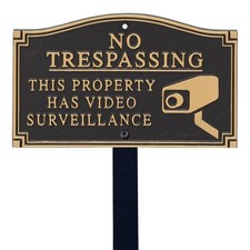 SmartSign 5.75 x 9.5 inch  No Trespassing - This 5 75x9 5 inch, Black, Gold