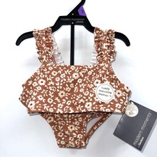 NWT Gerber Modern Moments Girls 2-Piece Toddler Summer Swimsuit 12M