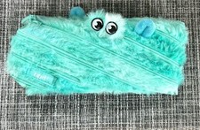 zipit monster pencil case teal green fluffy loft pouch