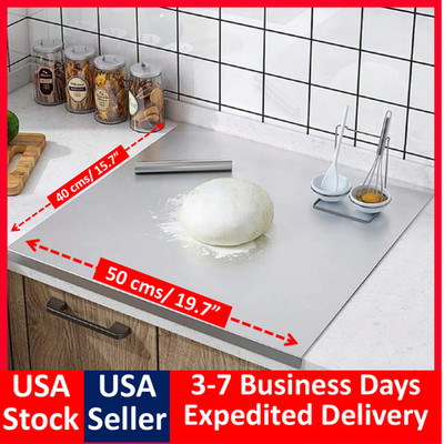 304 Stainless Steel Cutting Board Kitchen Counter Lip Non Slip Metal Chopping