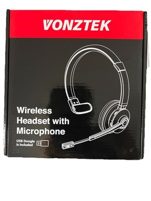 Vonztek Lightweight Wireless Headset With Noise Cancelling Microphone