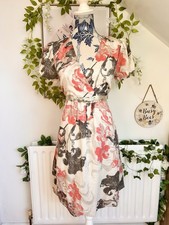 Almost Famous Floral Print Dress UK 12 - Sequin Waist Fit & Flare Party Outfit