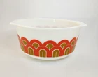 MCM Pyrex Arches 3 Qt Casserole Dish 344 Fish Scale - Orange Gold