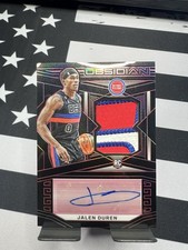 2022-23 Panini Prizm Obsidian /5 Jalen Duren RC Auto Patch RPA Rookie #216