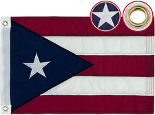 Puerto Rico Flag 12x18 Inch for Boat, Embroidered Stars Puerto Rican Flags Small