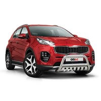 FrontbüGel FrontschutzbüGel FüR Kia Sportage 2015-2018 Mit ABE Edelstahl Silber