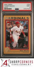 2004 TOPPS GOLD #324 YADIER MOLINA RC CARDINALS #/2004 PSA 9