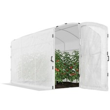 Outsunny 3 x 2 x 2m Polytunnel Greenhouse with Door, Galvanised Steel Frame